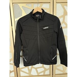 Rukka Kids Black Full Zip Hooded Moto Style Jacket size 140cm US 9 10 Large